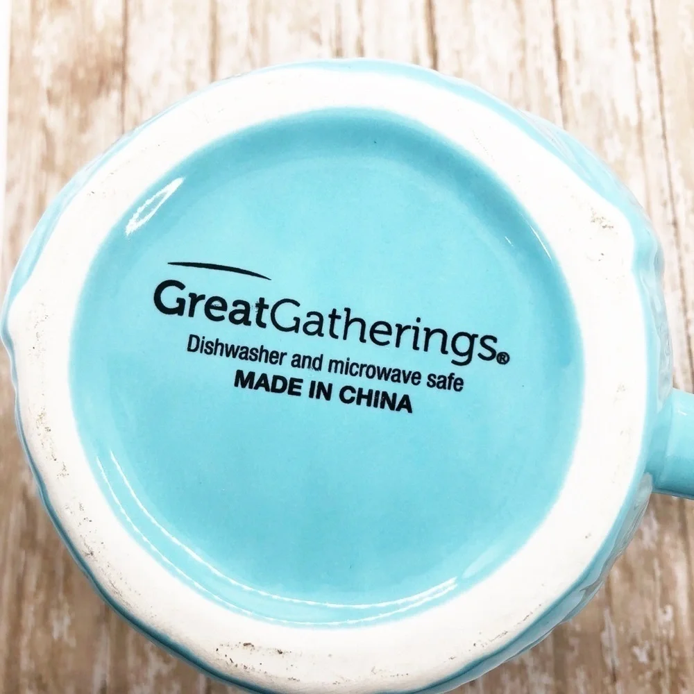 Great Gatherings Blue Ceramic Owl‎ Coffee Mug